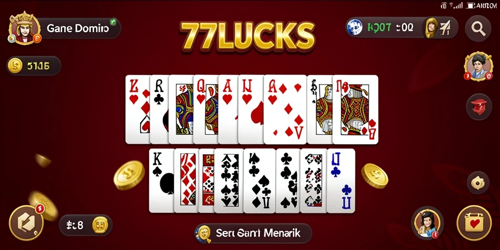 Tangkapan layar gameplay seru dari permainan Domino 77LUCKS.