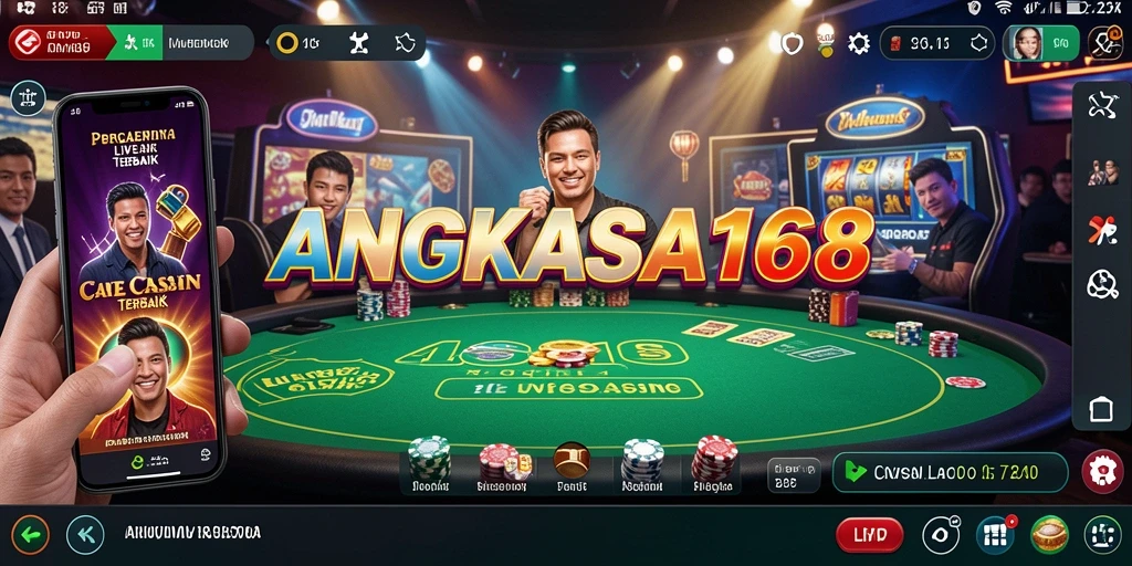Tampilan gameplay menarik dari ANGKASA168 dalam sesi Live Casino.