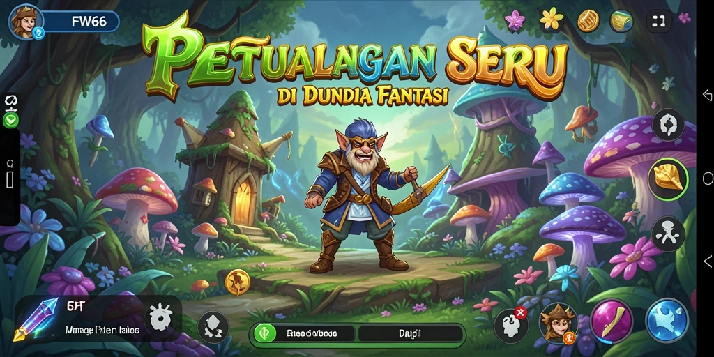 Screenshot gameplay FW66 menampilkan petualangan seru yang menantang.