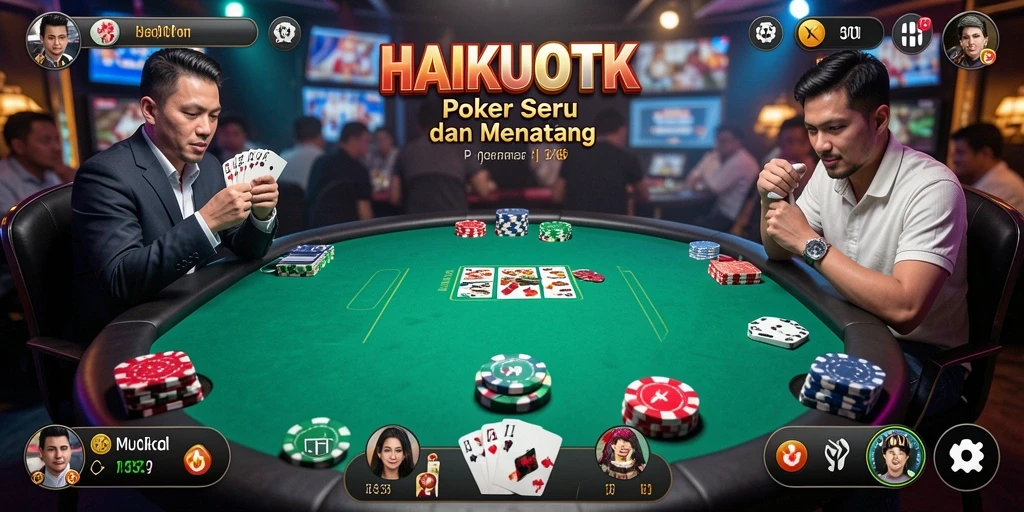 Tampilan gameplay HAIKUOTK yang menarik dan penuh aksi poker.