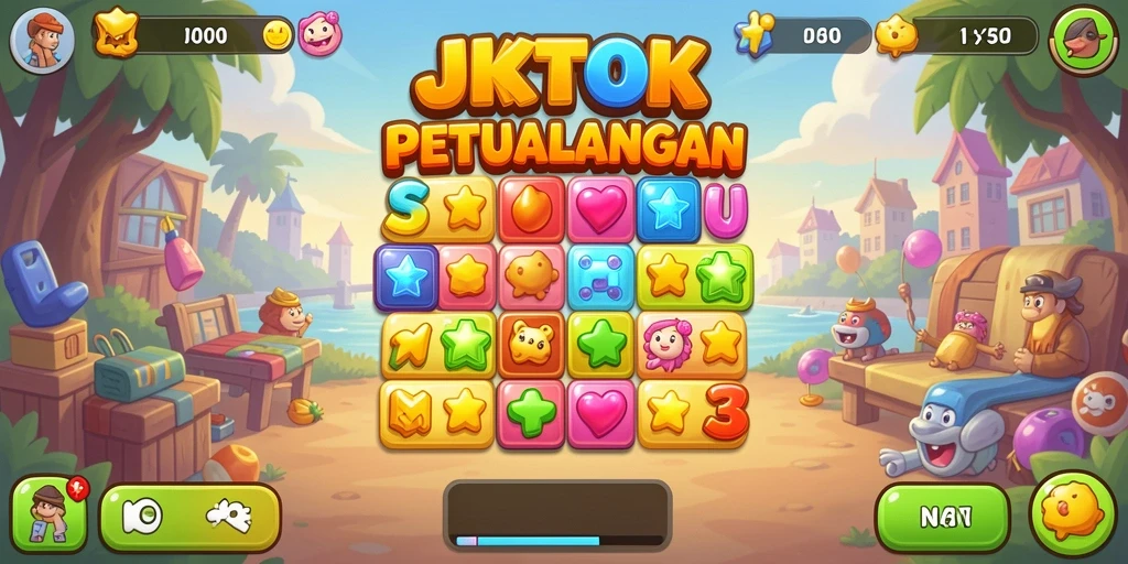 Tampilan permainan JKTOK yang seru dan penuh warna.