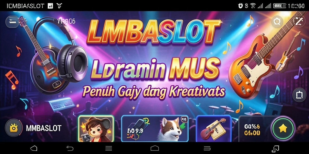 Screenshot gameplay LMBASLOT menunjukkan antarmuka yang menarik dan interaktif.
