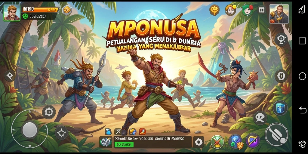 Tampilan gameplay yang menarik di dalam dunia Adventure MPONUSA.