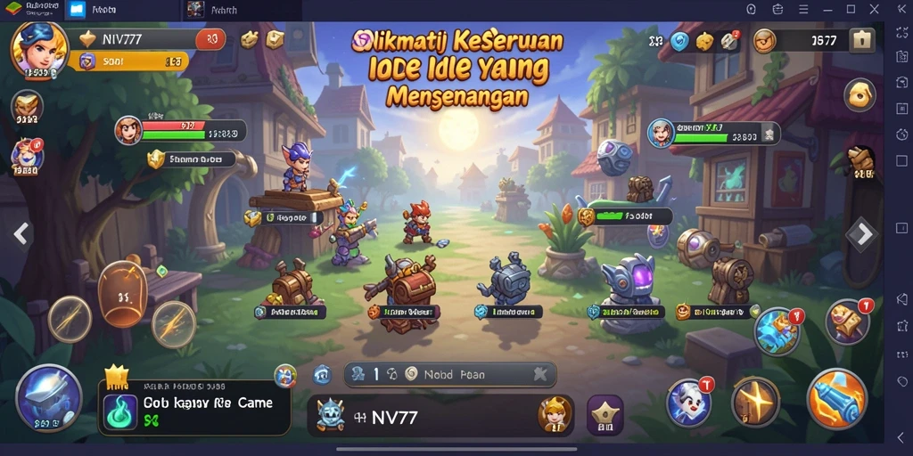 Tampilan gameplay NV77 yang menarik dalam mode Idle.