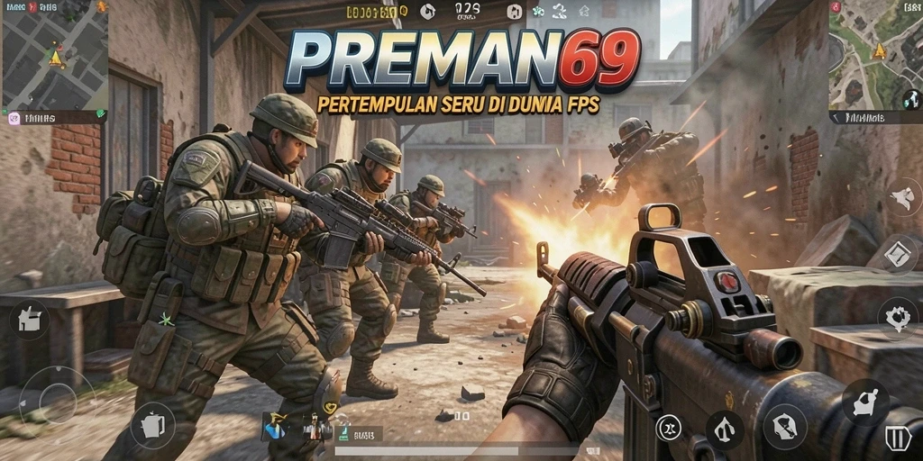 Gameplay seru PREMAN69 dalam pertempuran FPS.