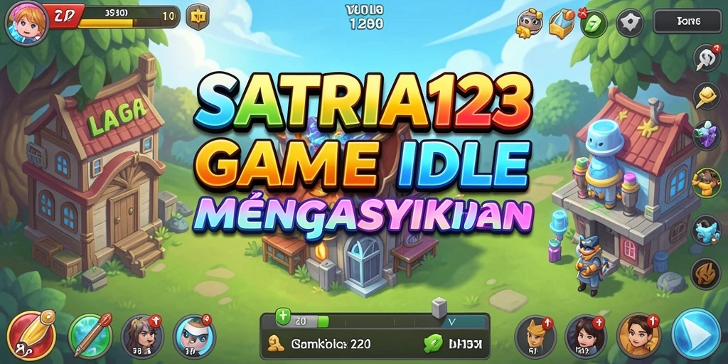 Screenshot SATRIA123 menunjukkan gameplay Idle yang menarik dan penuh warna.