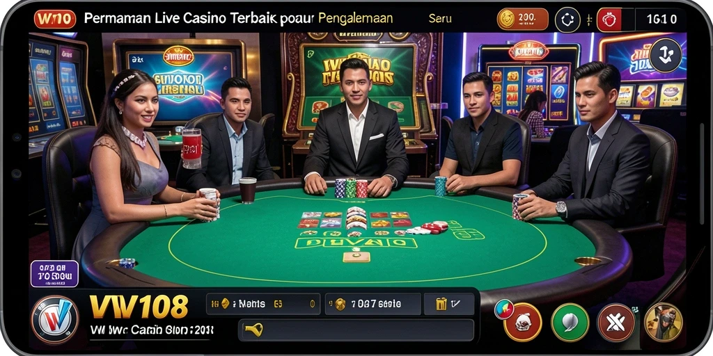 Tampilan menarik dari gameplay VW108 dalam Live Casino.