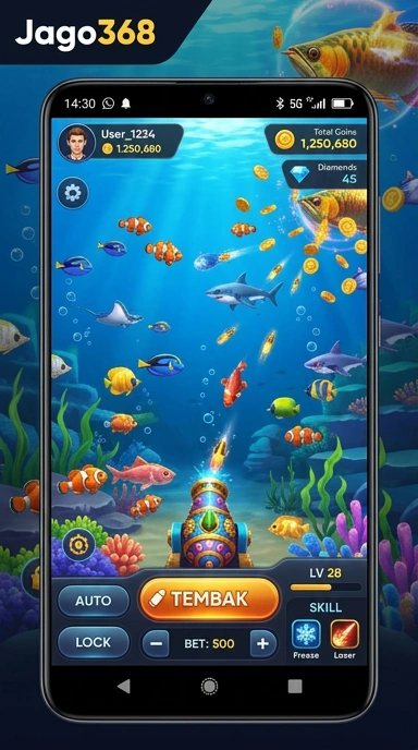 Screenshot aplikasi jago368 menunjukkan beragam pilihan APK yang tersedia.